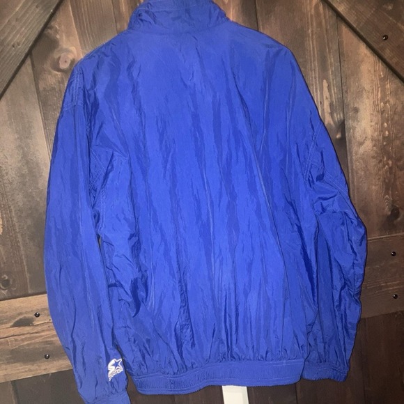 VINTAGE‎ 90S STARTER WINDBREAKER JACKET UNISEX SIZE Large BNWT BLUE - Picture 8 of 8